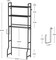 3-Tier Over-The-Toilet Storage Organizer | 30lb/Shelf Heavy-Duty Wooden Bathroom Rack with Anti-Tip Kit & 4 Hooks | 63.6" Freestanding Space-Saver for Laundry Room, Restroom (Black)